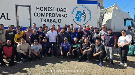 YA SALIERON HACIA BAHÍA BLANCA LOS CAMIONES CON LA RECOLECCIÓN DE LA CAMPAÑA SOLIDARIA REALIZADA POR PETROLEROS